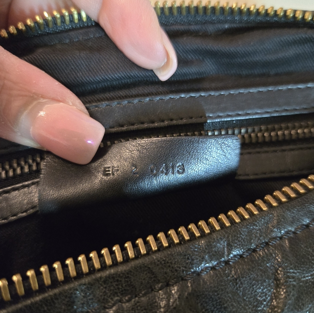 💯 Authentic Givenchy Pandora 2Way Black Gold Sheep Leather Handbag - Picture 6 of 16